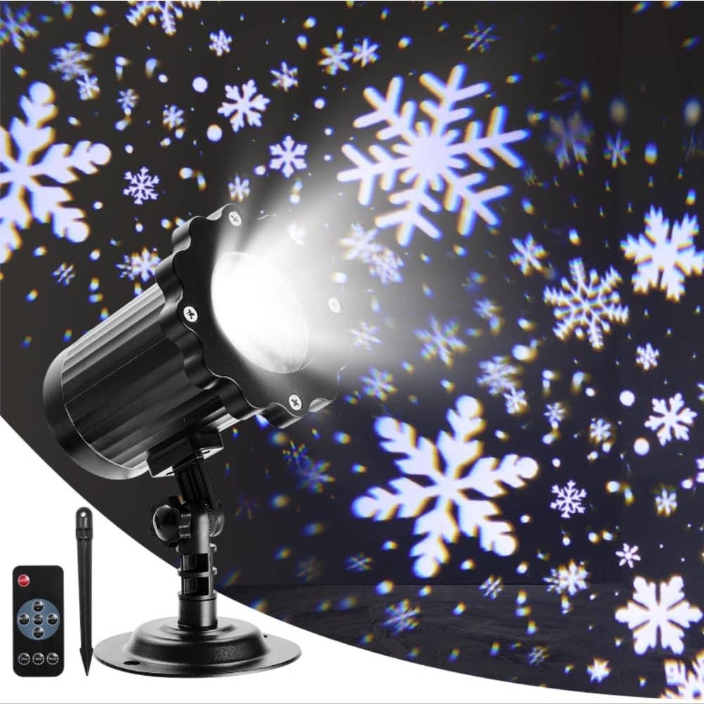 NIB -Christmas LED Snowflake Weather Resistant with Remote Projector lamp
